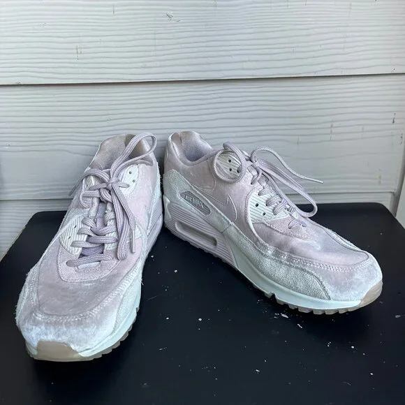Nike Women's Air Max 90 Velvet Particle Rose Shoes Sneakers Size 10 - Picture 3 of 13